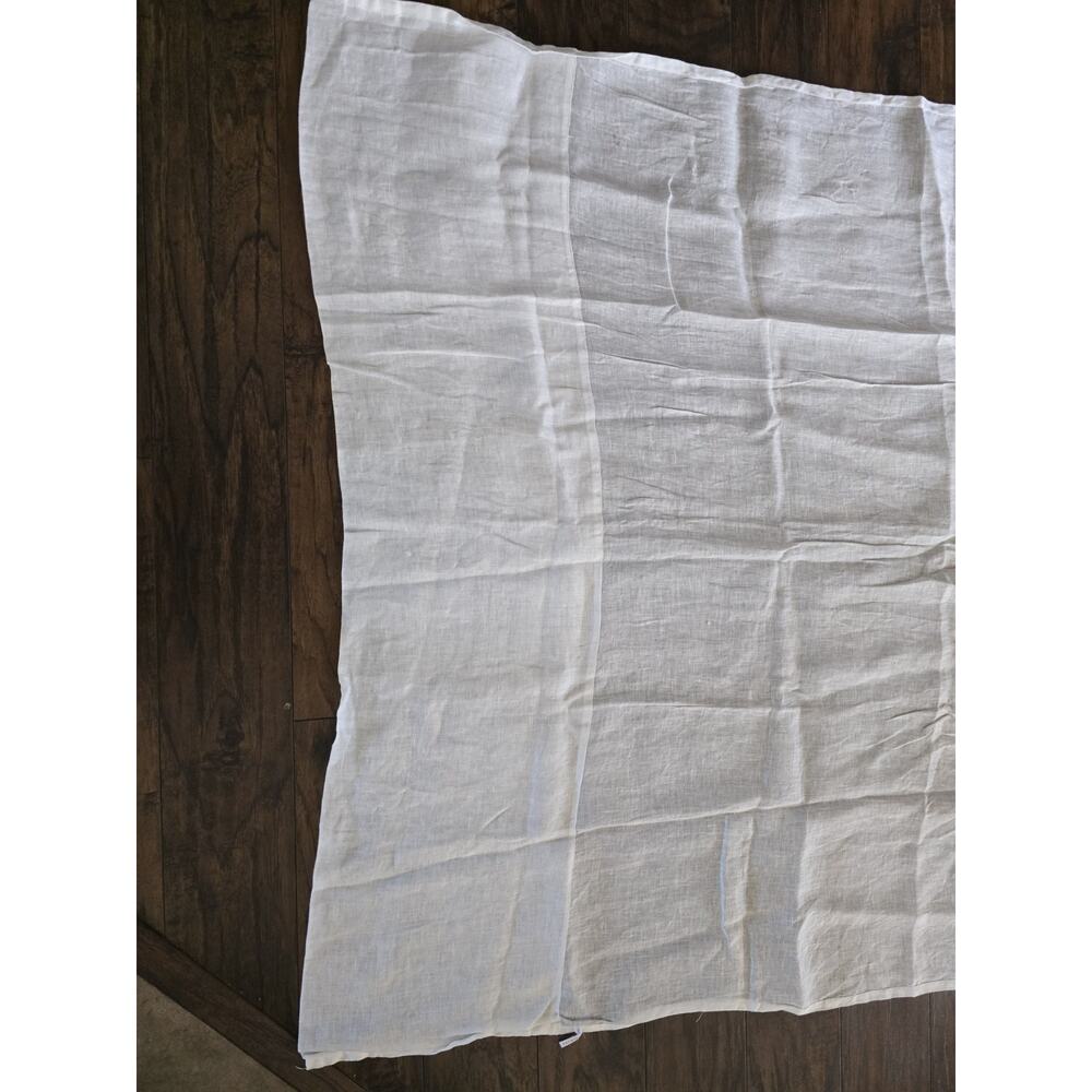 Pottery Barn Four White Linen Curtain Panels 50" X 84" - Picture 2 of 9